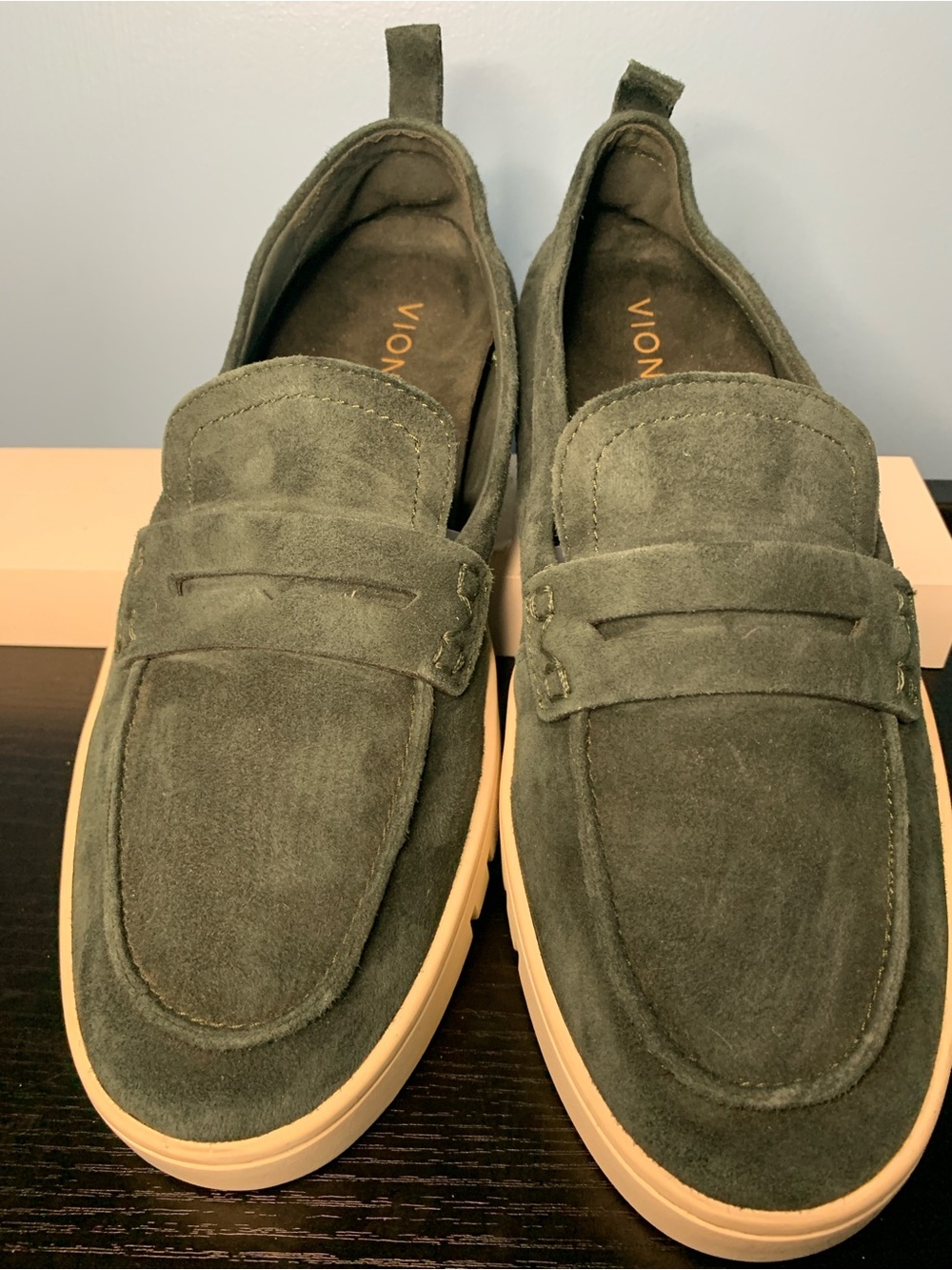Vionic Teal Suede Slip-On Loafers